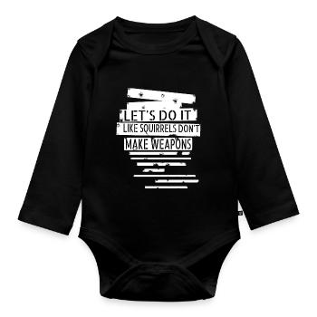 German Shepherd Favorite Dog Terrier Funny Chihuahua - Organic Longsleeve Baby Bodysuit - black - Front