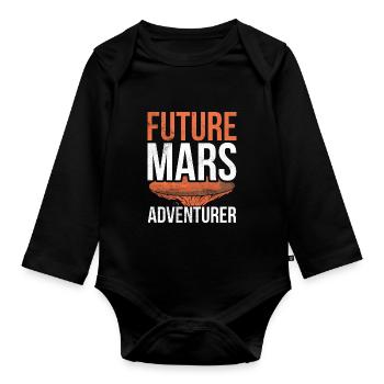 Future Mars Adventurer Astronaut Planet - Body Bébé bio manches longues - noir - Devant