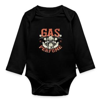 Le gaz est mon parfum - Body Bébé bio manches longues - noir - Devant