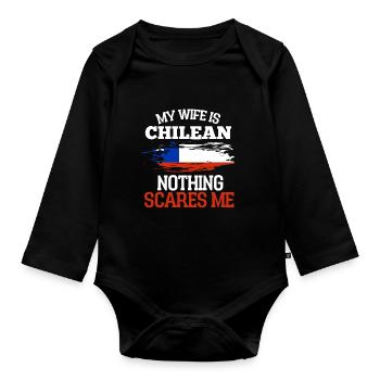 Chili - Body Bébé bio manches longues - noir - Devant