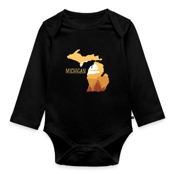Michigan - Body Bébé bio manches longues - noir - Devant