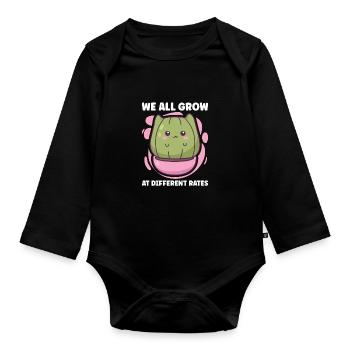 Gardening Plants Gardener Plantation Nature Gift - Organic Longsleeve Baby Bodysuit - black - Front