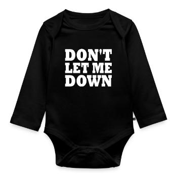 Don't let me down - Body Bébé bio manches longues - noir - Devant