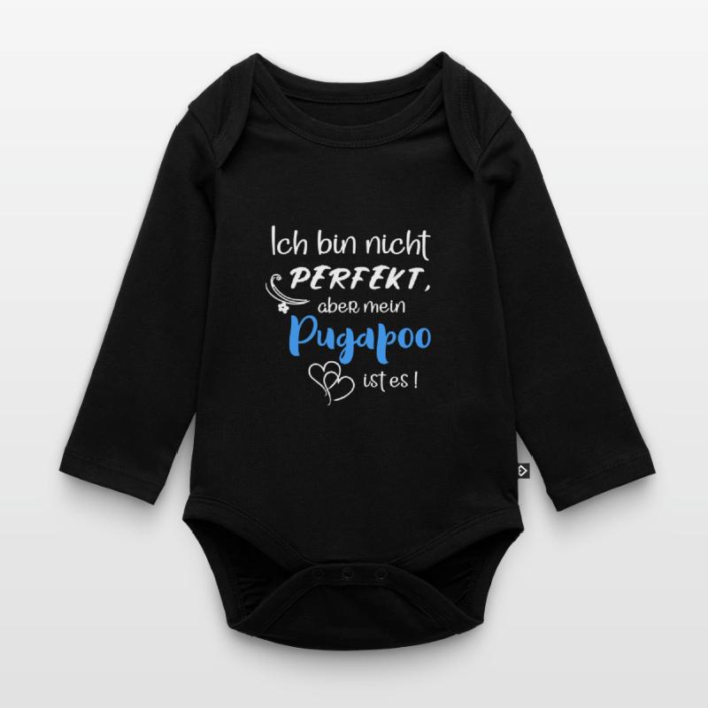 Perfekter Pugapoo - Pudel Mops Mix Baby Bio-Langarm-Body