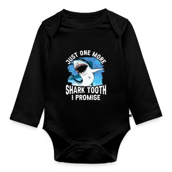 Une seule autre dent de requin promise aux requins dents de requin - Body Bébé bio manches longues - noir - Devant