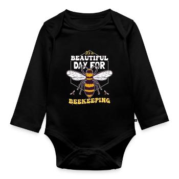 Apiculture Citation Femmes - Body Bébé bio manches longues - noir - Devant