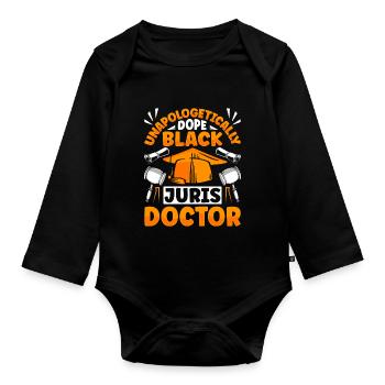 Doctorat Grand Diplôme - Body Bébé bio manches longues - noir - Devant