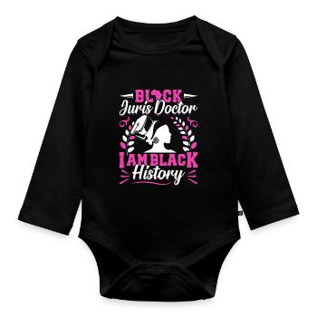 Doctorate Degree great - Baby Bio-Langarm-Body - Schwarz - Vorne