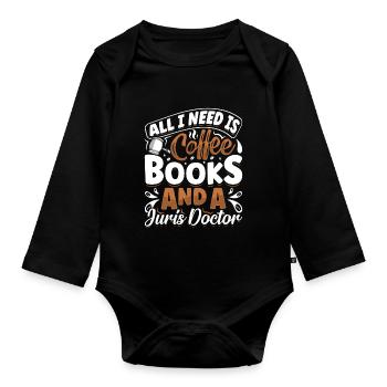 Doctorate Degree great - Baby Bio-Langarm-Body - Schwarz - Vorne