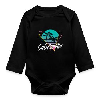 california - Baby Bio-Langarm-Body - Schwarz - Vorne
