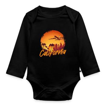 california - Baby Bio-Langarm-Body - Schwarz - Vorne