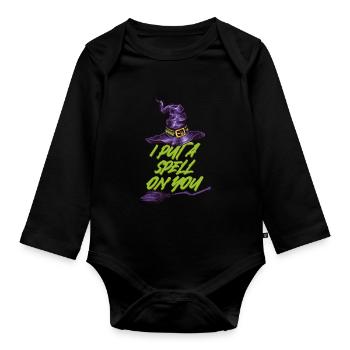 Halloween Witch I Put A Spell On You - Organic Longsleeve Baby Bodysuit - black - Front