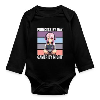 Gaming Console PC Gamer Girl Gamer Girl - Organic Longsleeve Baby Bodysuit - black - Front