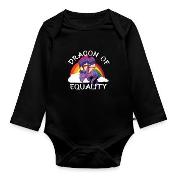 Pansexual Gay Pansexuality Asexual Asexuality - Organic Longsleeve Baby Bodysuit - black - Front
