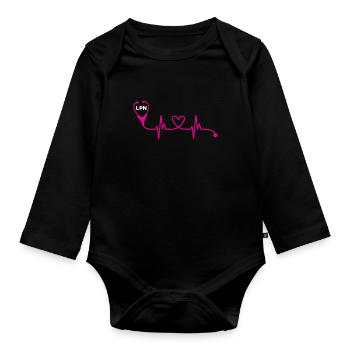 LPN - Organic Longsleeve Baby Bodysuit - black - Front