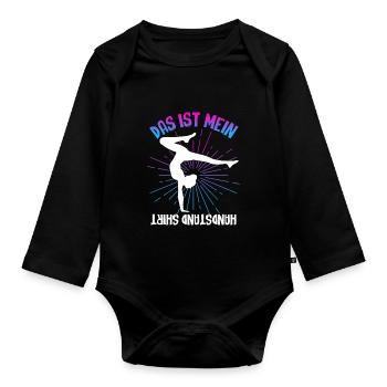 Turnen Turntrainer Gymnsatik Sportverein Sport Han - Baby Bio-Langarm-Body - Schwarz - Vorne