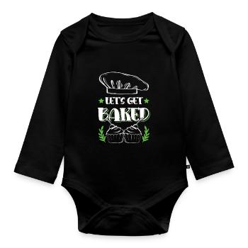 Lets get Baked - Baby Bio-Langarm-Body - Schwarz - Vorne