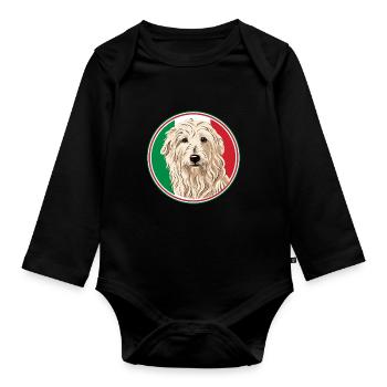 Maremma Abruzzo German Shepherd Maremmano Abruzzese - Organic Longsleeve Baby Bodysuit - black - Front