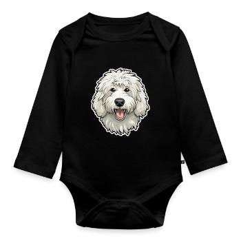 Maremma Abruzzo German Shepherd Maremmano Abruzzese - Organic Longsleeve Baby Bodysuit - black - Front