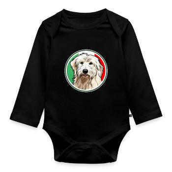 Maremma Abruzzo German Shepherd Maremmano Abruzzese - Organic Longsleeve Baby Bodysuit - black - Front