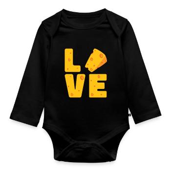 Parmesan - Baby Bio-Langarm-Body - Schwarz - Vorne