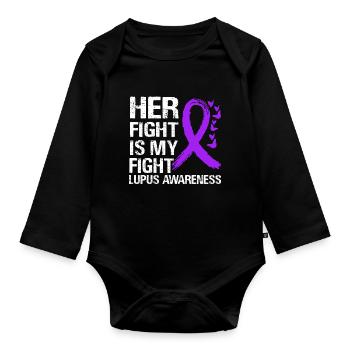 Lupus Bewusstsein - Baby Bio-Langarm-Body - Schwarz - Vorne