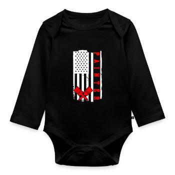 Flag USA Painter - Organic Longsleeve Baby Bodysuit - black - Front
