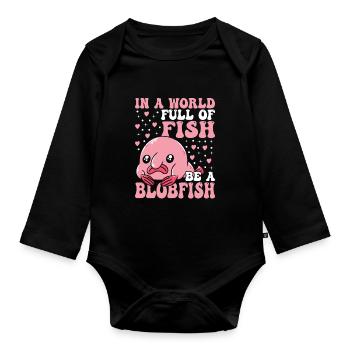 Seien Sie Immer Ein Blobfish-besitzer Blobfishes - Baby Bio-Langarm-Body - Schwarz - Vorne