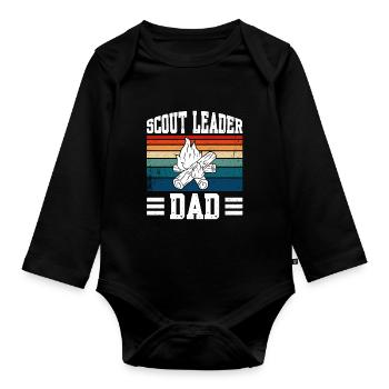 Chef scout Papa Chef scout - Body Bébé bio manches longues - noir - Devant