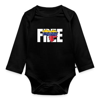Venezuela Freedom Amérique du Sud Destination de voyage cadeau - Body Bébé bio manches longues - noir - Devant