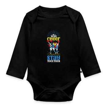 Tenue de pom-pom girl - Body Bébé bio manches longues - noir - Devant