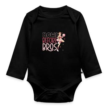 Tenue de pom-pom girl - Body Bébé bio manches longues - noir - Devant