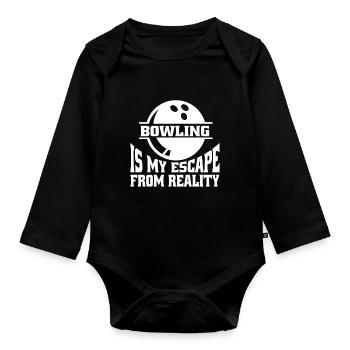 Bowling Club Bowling Club Bowling Club Bowling - Body Bébé bio manches longues - noir - Devant