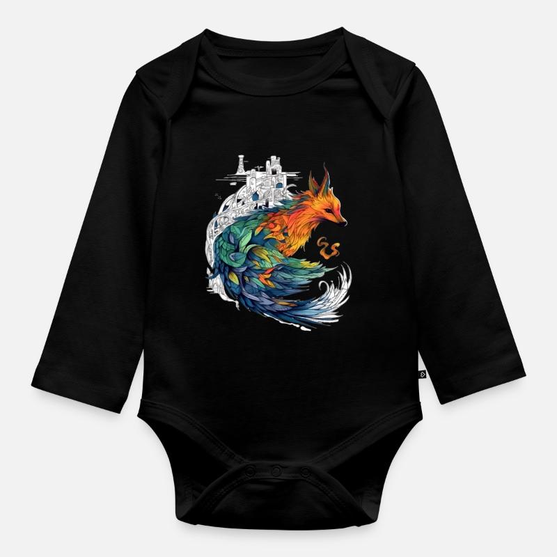 Arki der Phönix - Baby Bio-Langarm-Body - Schwarz