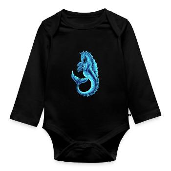 Scottish Mythology - Each Uisge - Organic Longsleeve Baby Bodysuit - black - Front
