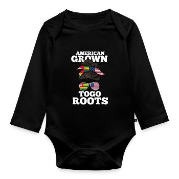 Togo - Organic Longsleeve Baby Bodysuit - black - Front