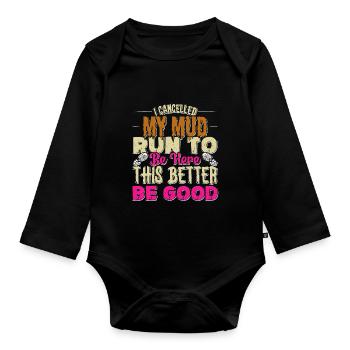 Perfect funny Race - Baby Bio-Langarm-Body - Schwarz - Vorne