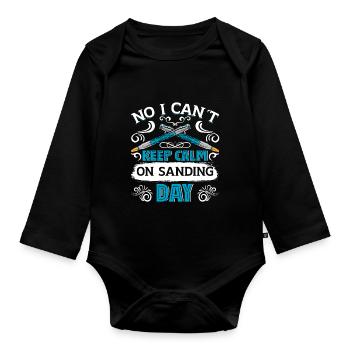 Pen Turning Kit - Organic Longsleeve Baby Bodysuit - black - Front