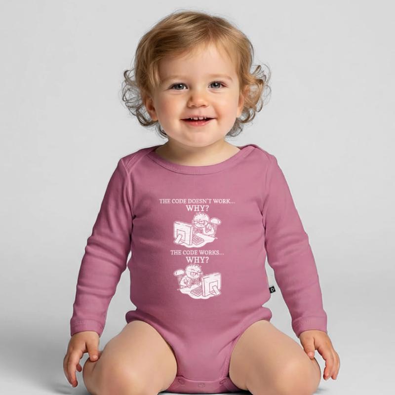 Programmierer Coder Informatiker Baby Bio-Langarm-Body