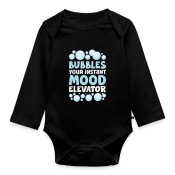 Soap Making Soap Boiler Soap Bubble Bubble - Organic Longsleeve Baby Bodysuit - black - Front