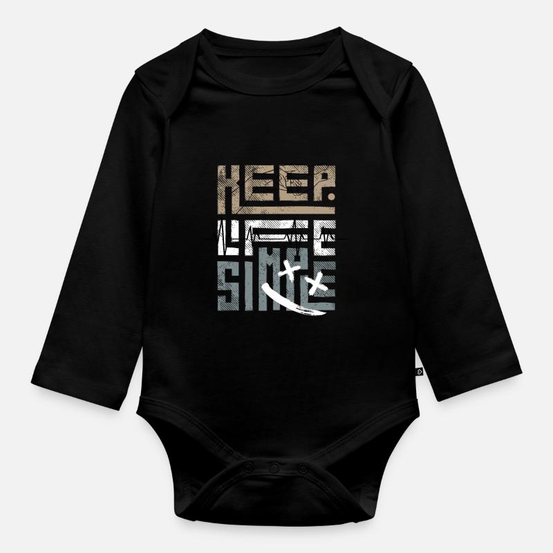 Keep Life Simple - Baby Bio-Langarm-Body - Schwarz