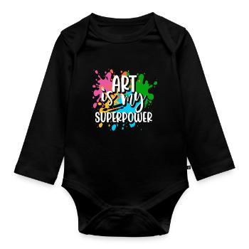 Artist - Organic Longsleeve Baby Bodysuit - black - Front