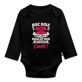 Discgolf Disc Golf - Organic Longsleeve Baby Bodysuit - black - Front