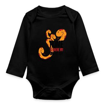 Schlangen Liebhaber | Haustiere Reptil Geschenke - Baby Bio-Langarm-Body - Schwarz - Vorne