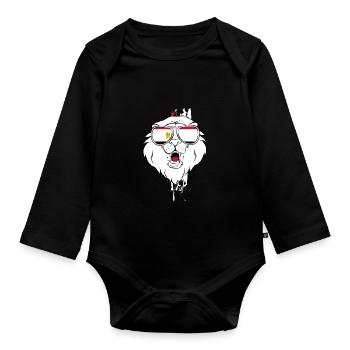Egypt - Organic Longsleeve Baby Bodysuit - black - Front