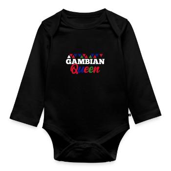 Gambie - Body Bébé bio manches longues - noir - Devant