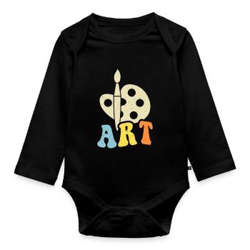 Artist - Organic Longsleeve Baby Bodysuit - black - Front