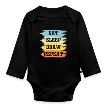 Artist - Organic Longsleeve Baby Bodysuit - black - Front