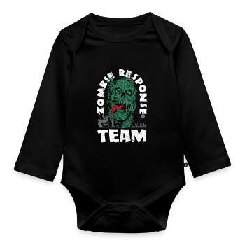 Zombie Lover Cosume for Funny Halloween - Organic Longsleeve Baby Bodysuit - black - Front