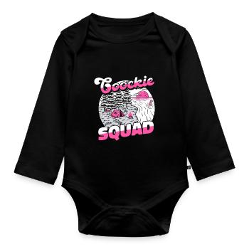 Pfadfinder Plätzchen Cookie Squad - Baby Bio-Langarm-Body - Schwarz - Vorne